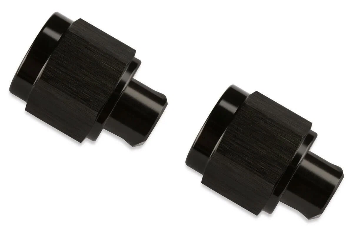 Mr. Gasket -6 AN Caps (2) - Black - 492906-BL